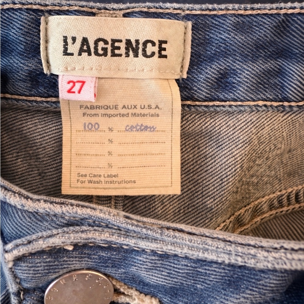 L’AGENCE Milana Low Rise Stovepipe Jeans Size 27 NWT Paris Denim - Picture 3 of 4